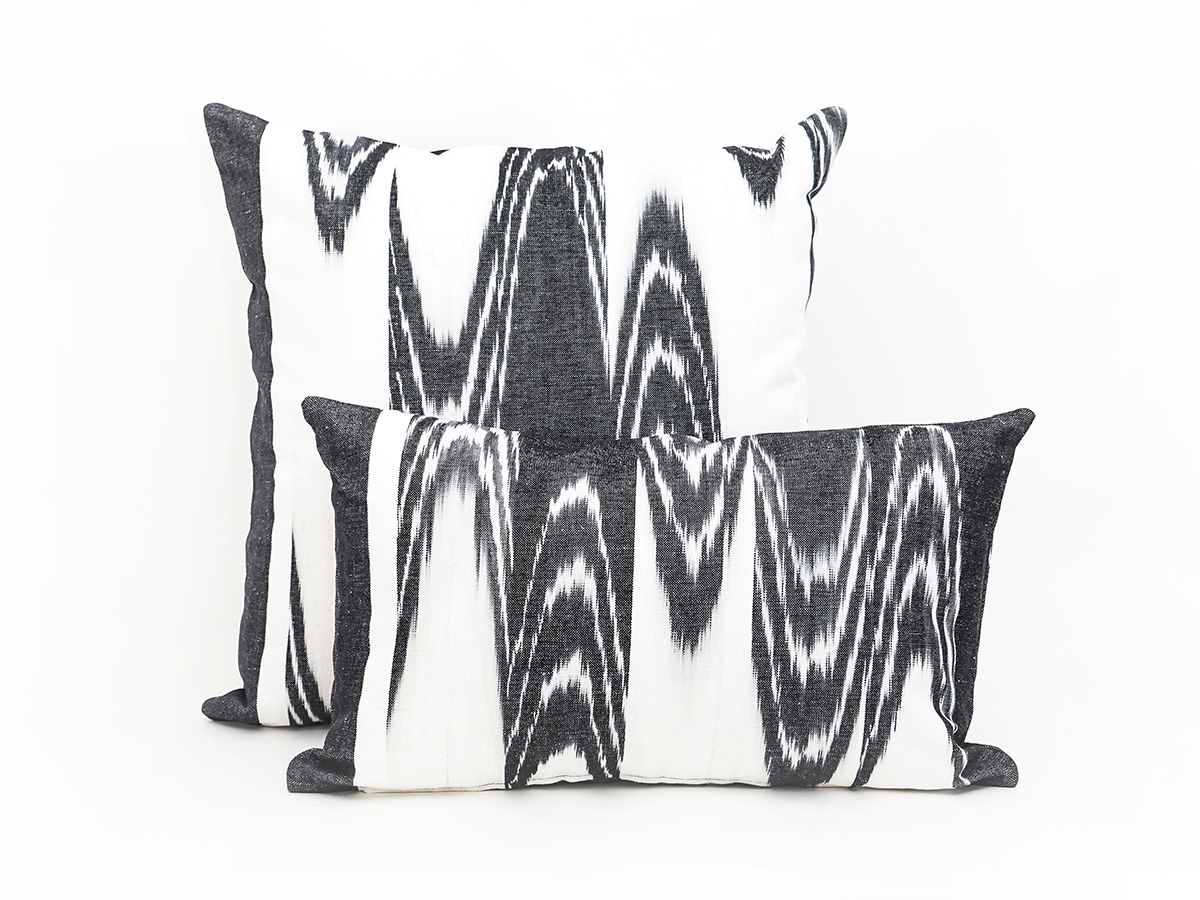Cojin tela Mallorquina ikat 124 Negro - Imagen 2