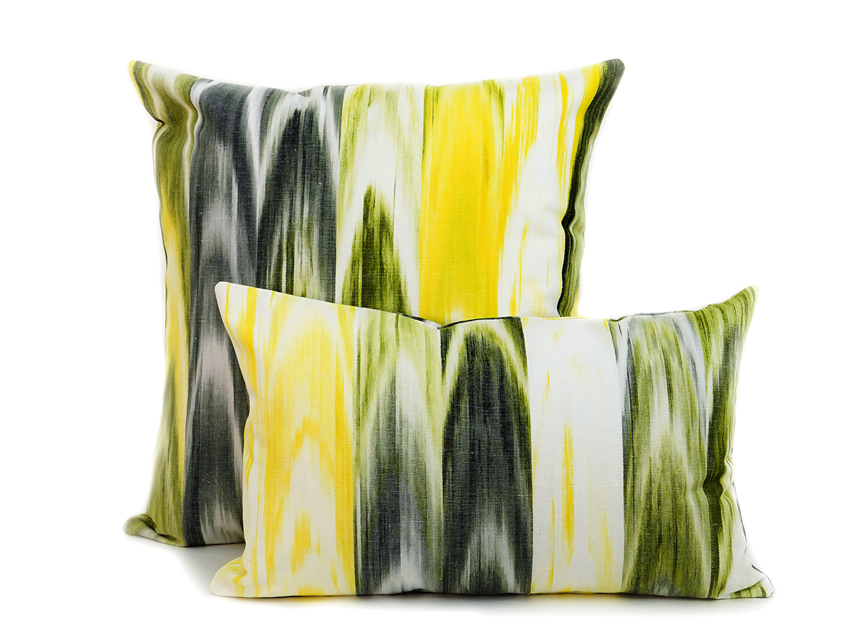 Cojin tela Mallorquina ikat 200 Amarillo - Imagen 2