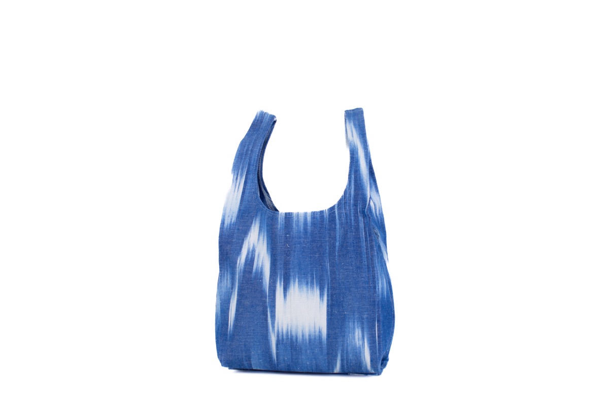 Mallorcan Fabric Shopping Bag 101 Blue - Image 4