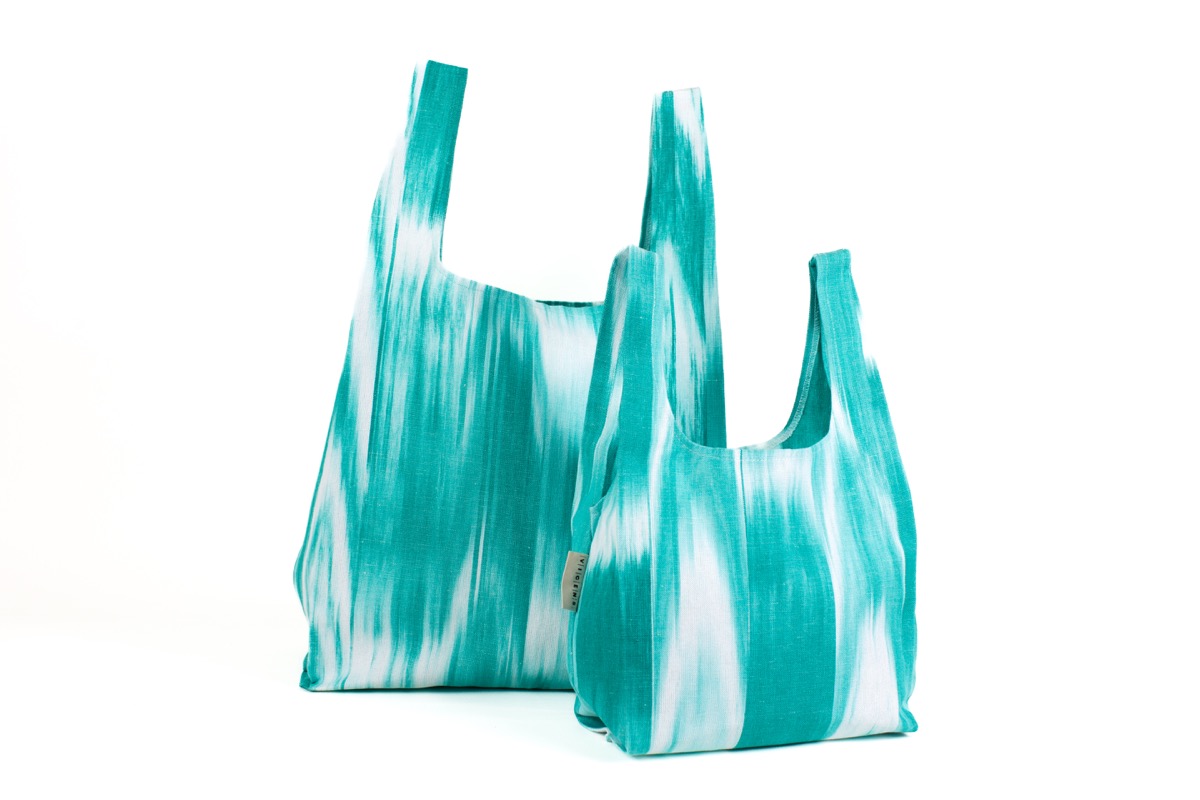 Bolsa compra tela Mallorquina 101 Turquesa - Imagen 2
