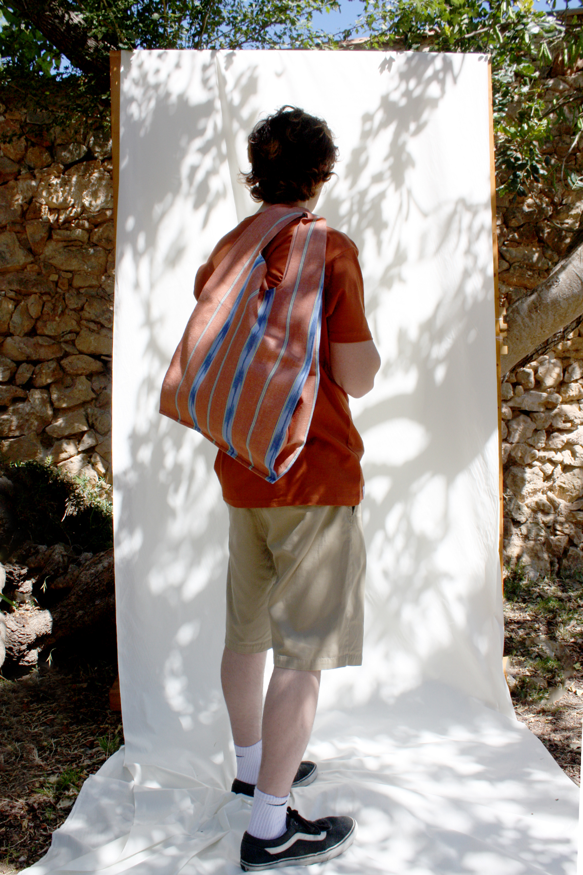 Shopper bag Mallorcan fabric 202 Wine