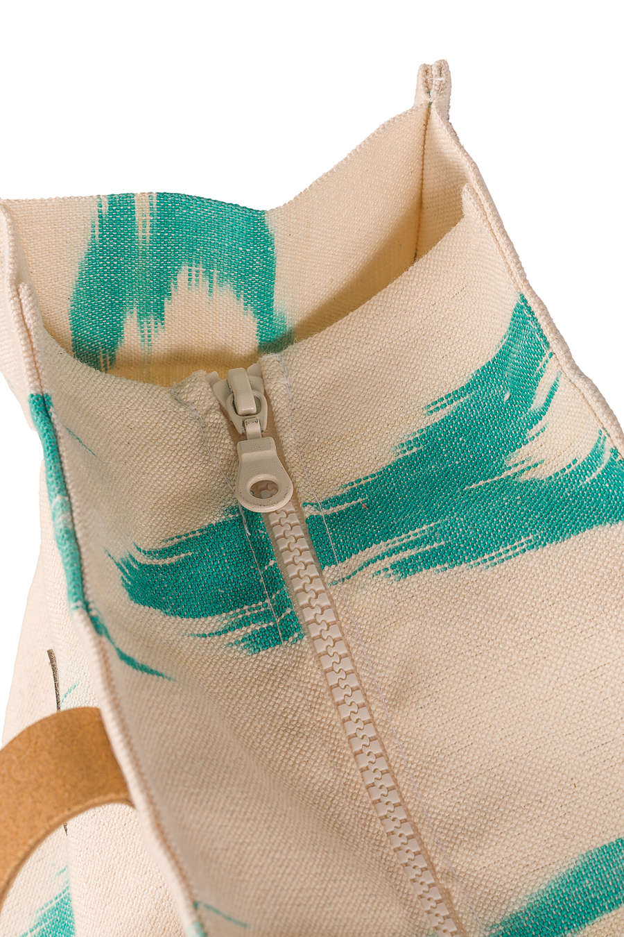 Bolso asas piel tela Mallorquina 61 Turquesa - Imagen 4