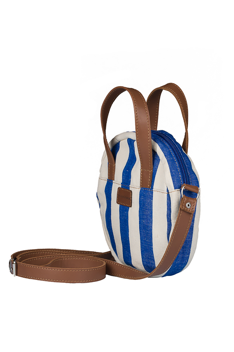 Round bag stripes fabric 106 Blue - Image 3