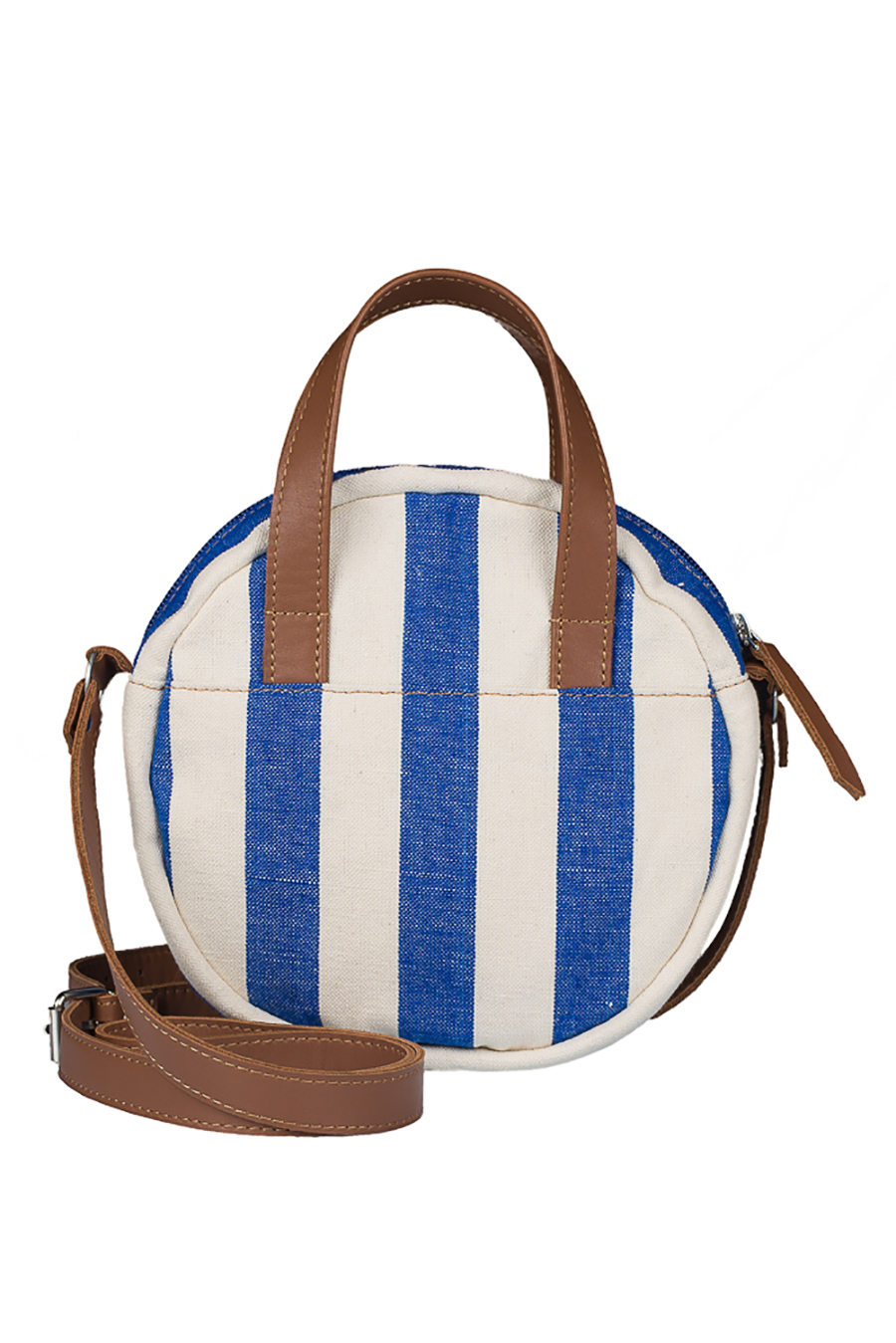 Round bag stripes fabric 106 Blue - Image 4