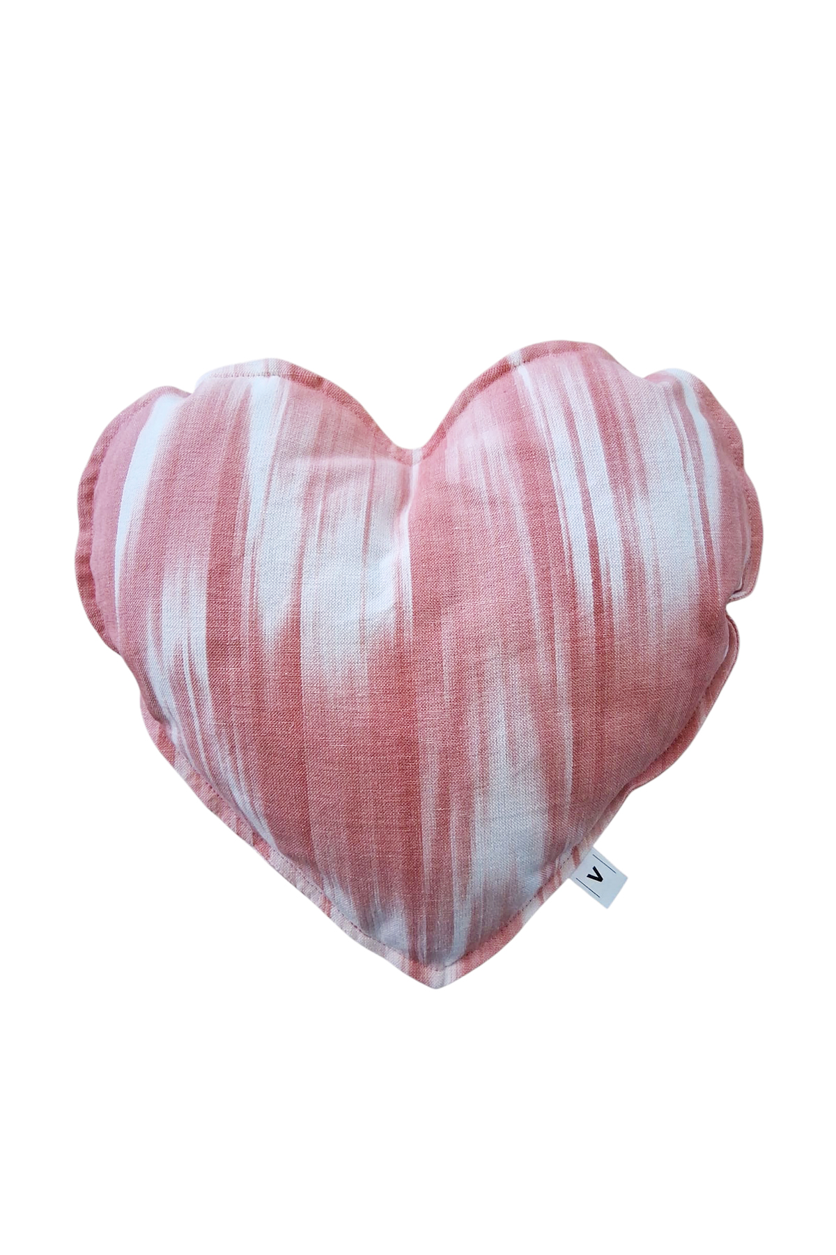 Heart Shaped Cushion Mallorcan fabric 101 Pink