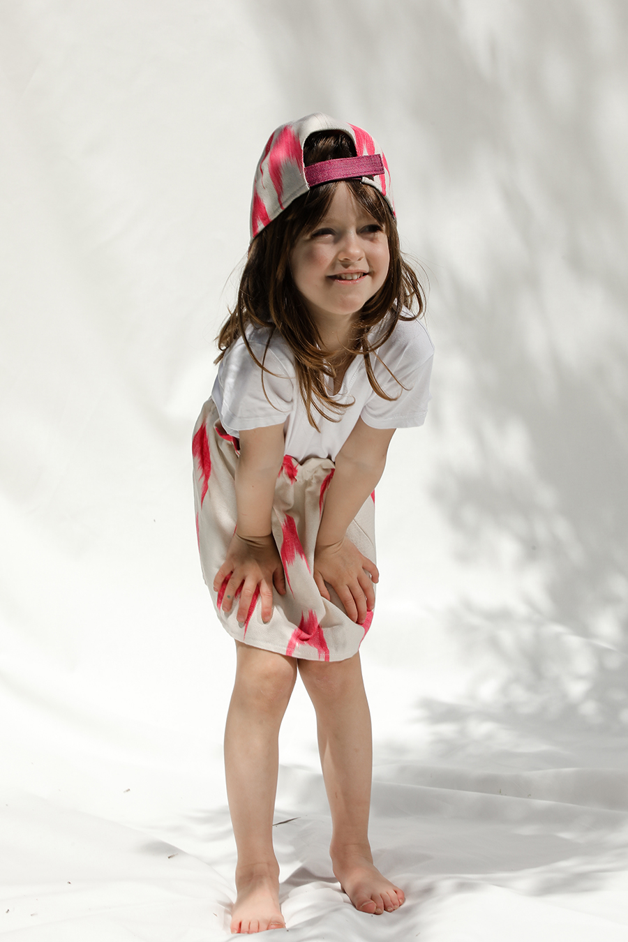 Girl skirt Mallorcan fabric 61 pink fuchsia - Image 2