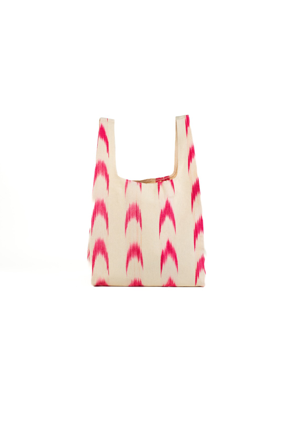 Bolsa compra tela Mallorquina ikat 61 Rosa fucsia