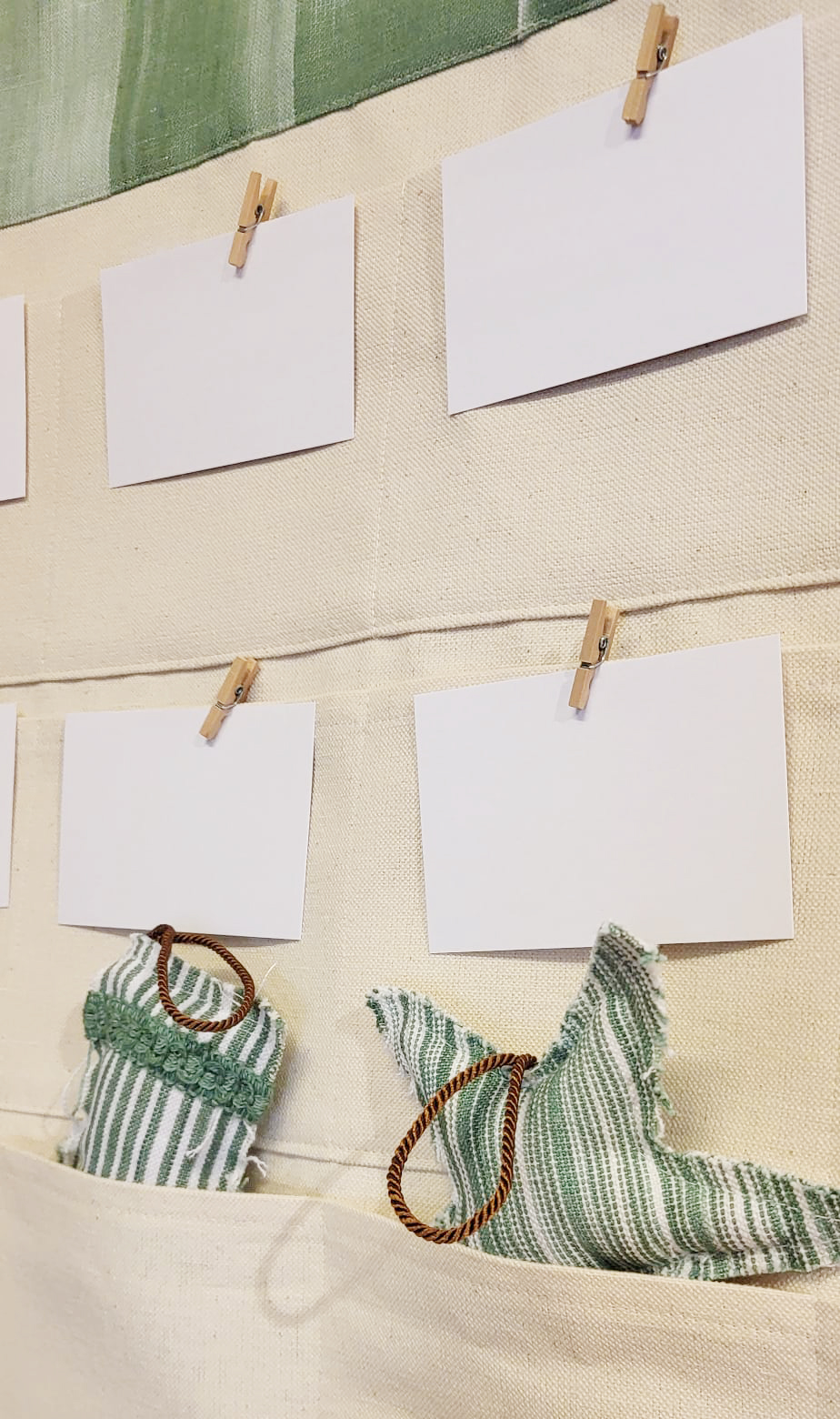 Advent calendar Mallorcan fabric ikat 101 Green - Image 2