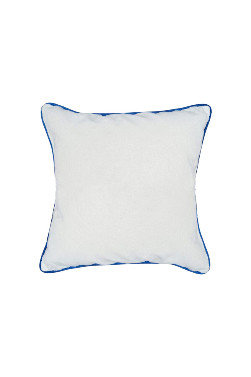 Coixí cru amb viu Blau