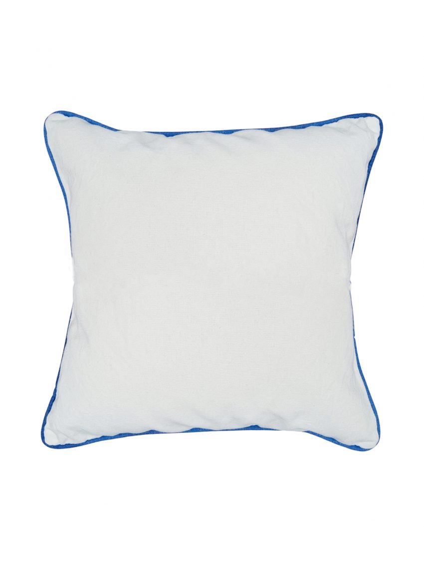Coixí cru amb viu Blau