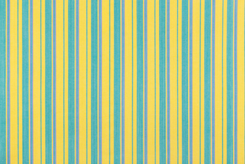 Tela mallorquina de ratlles 228 Turquesa Groc