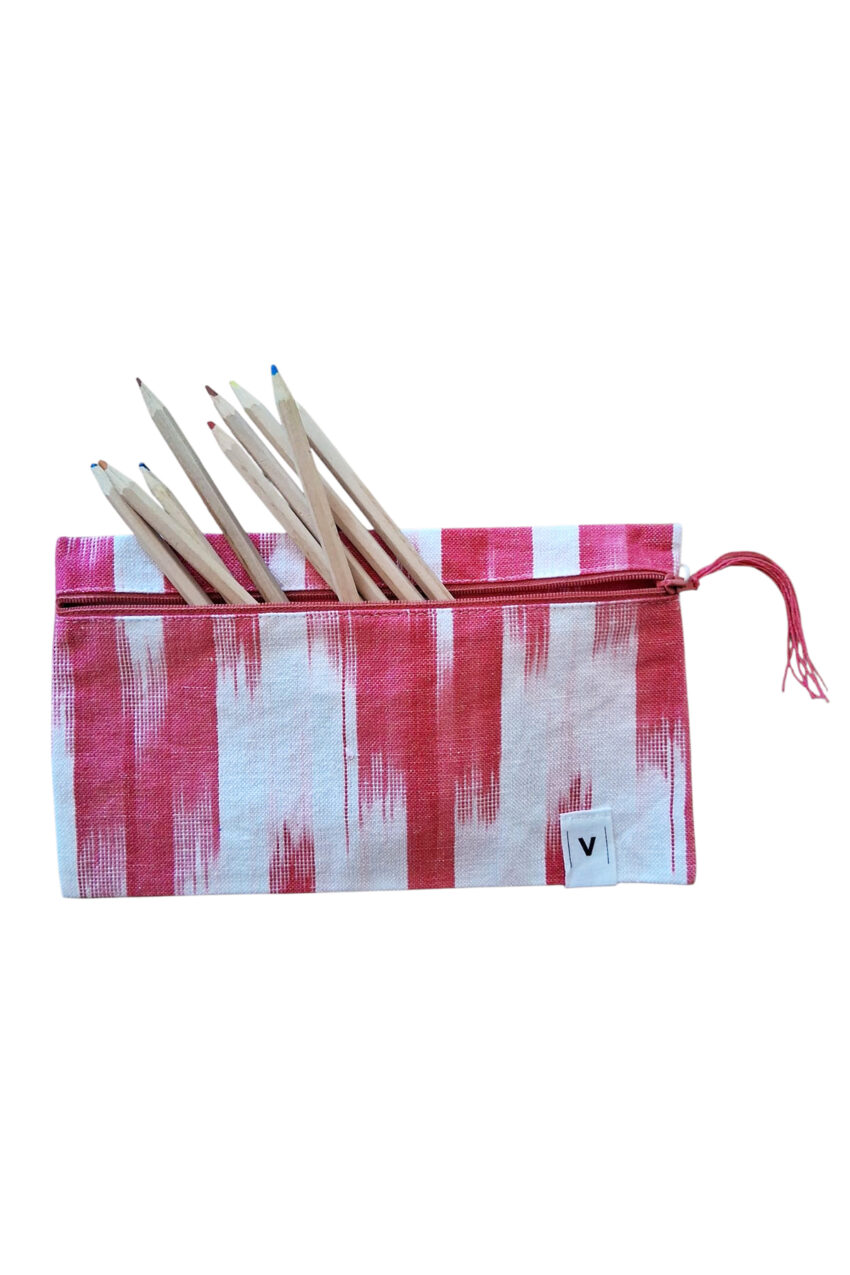 Mallorcan fabric pencil case 105 fuchsia pink