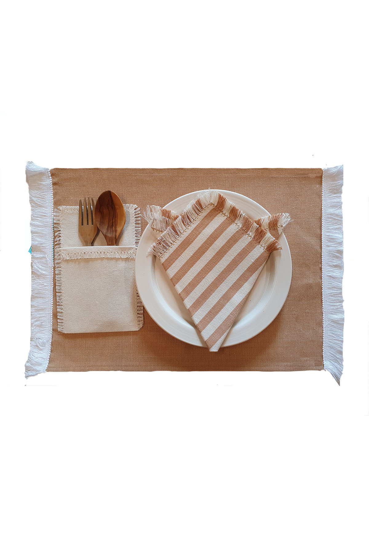 Individual serrell blanc tela Mallorquina Torrat