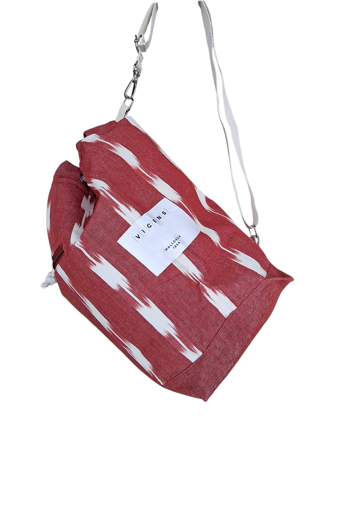 Mallorcan fabric duffel bag 302 Garnet - Image 3