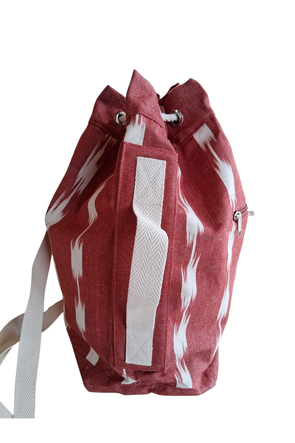 Mallorcan fabric duffel bag 302 Garnet - Image 2