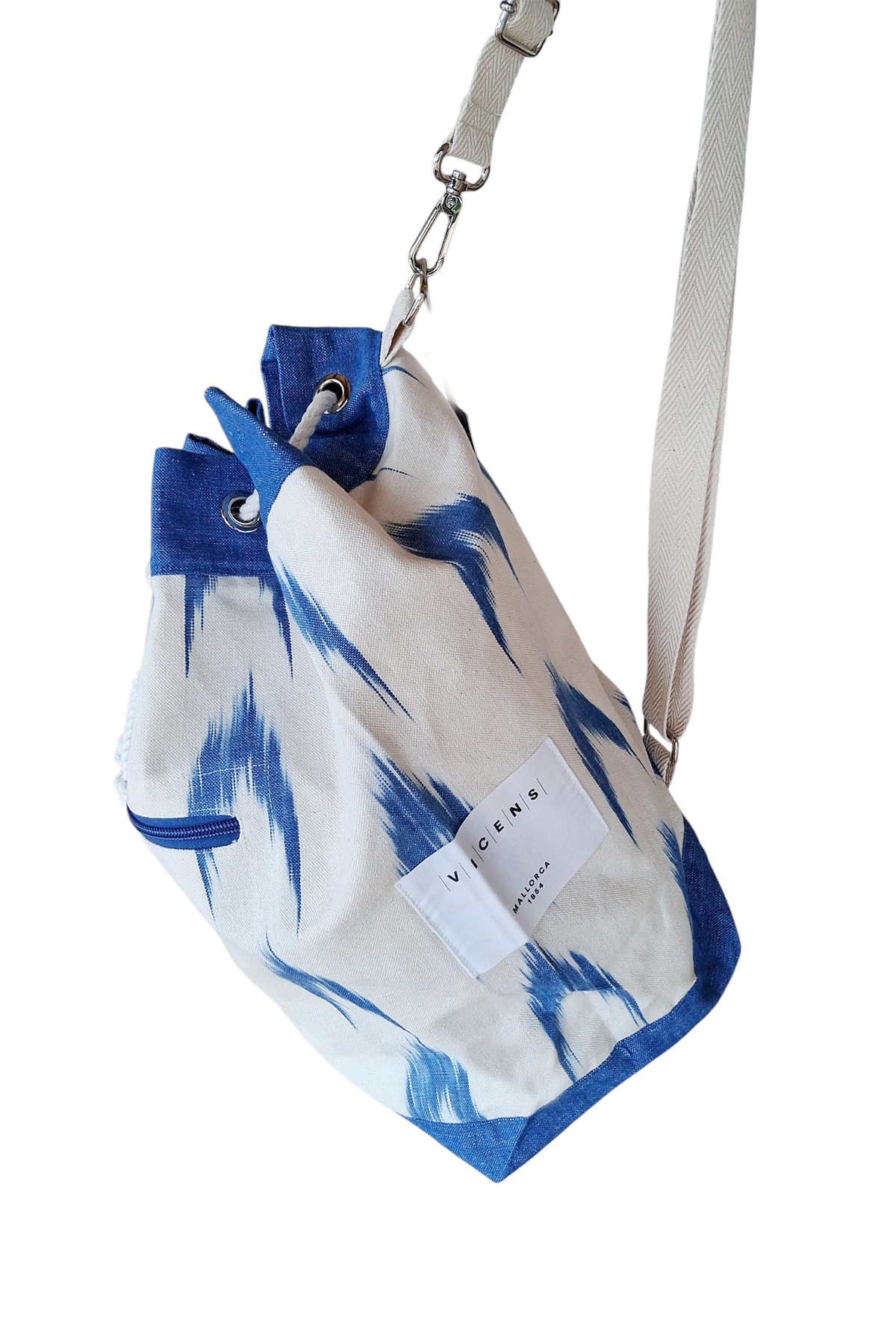 Mallorcan fabric duffel bag 61 Blue - Image 2