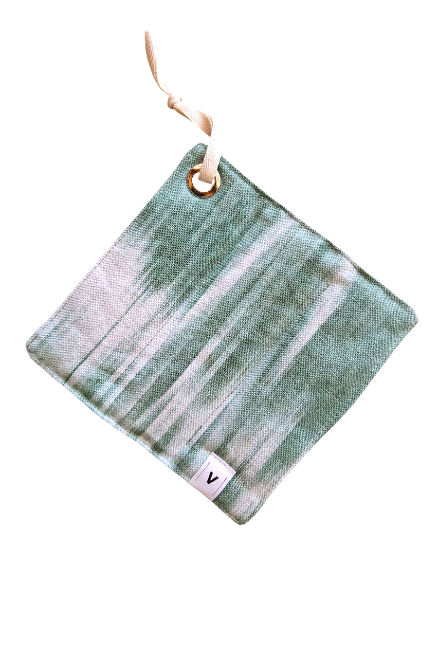 Manopla quadrada tela ikat 101 verd oliva