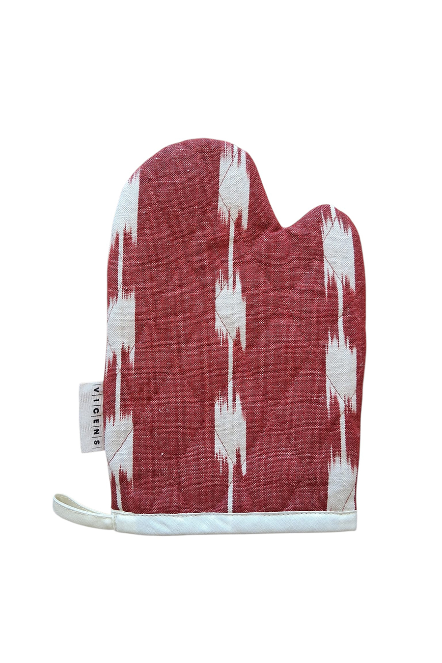 Oven mitt Mallorcan fabric 302 Garnet