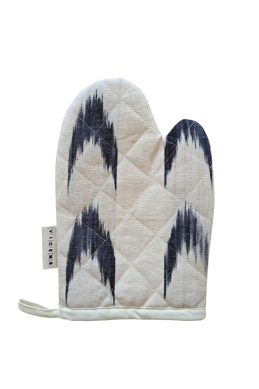 Oven mitt Mallorcan fabric 61 black