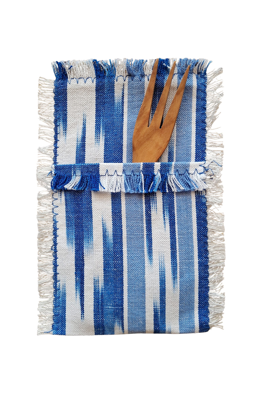 Cutlery holder Mallorcan fabric 109 blue