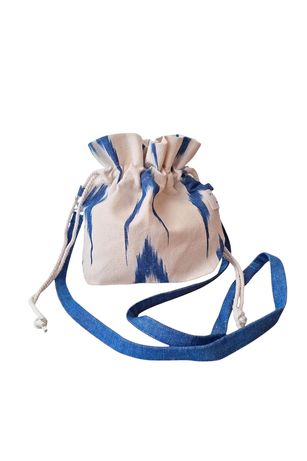 Bolso bombonera tela mallorquina 61 blau