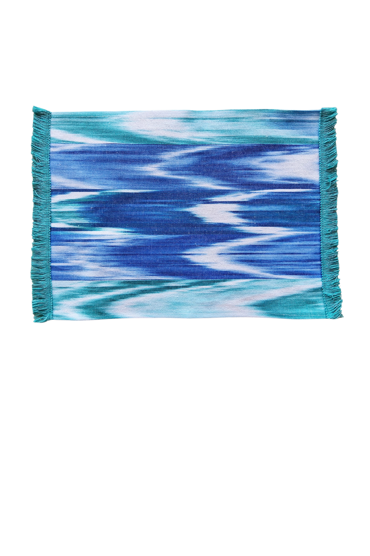 Tableset Mallorquina fabric fringe 200 Blue