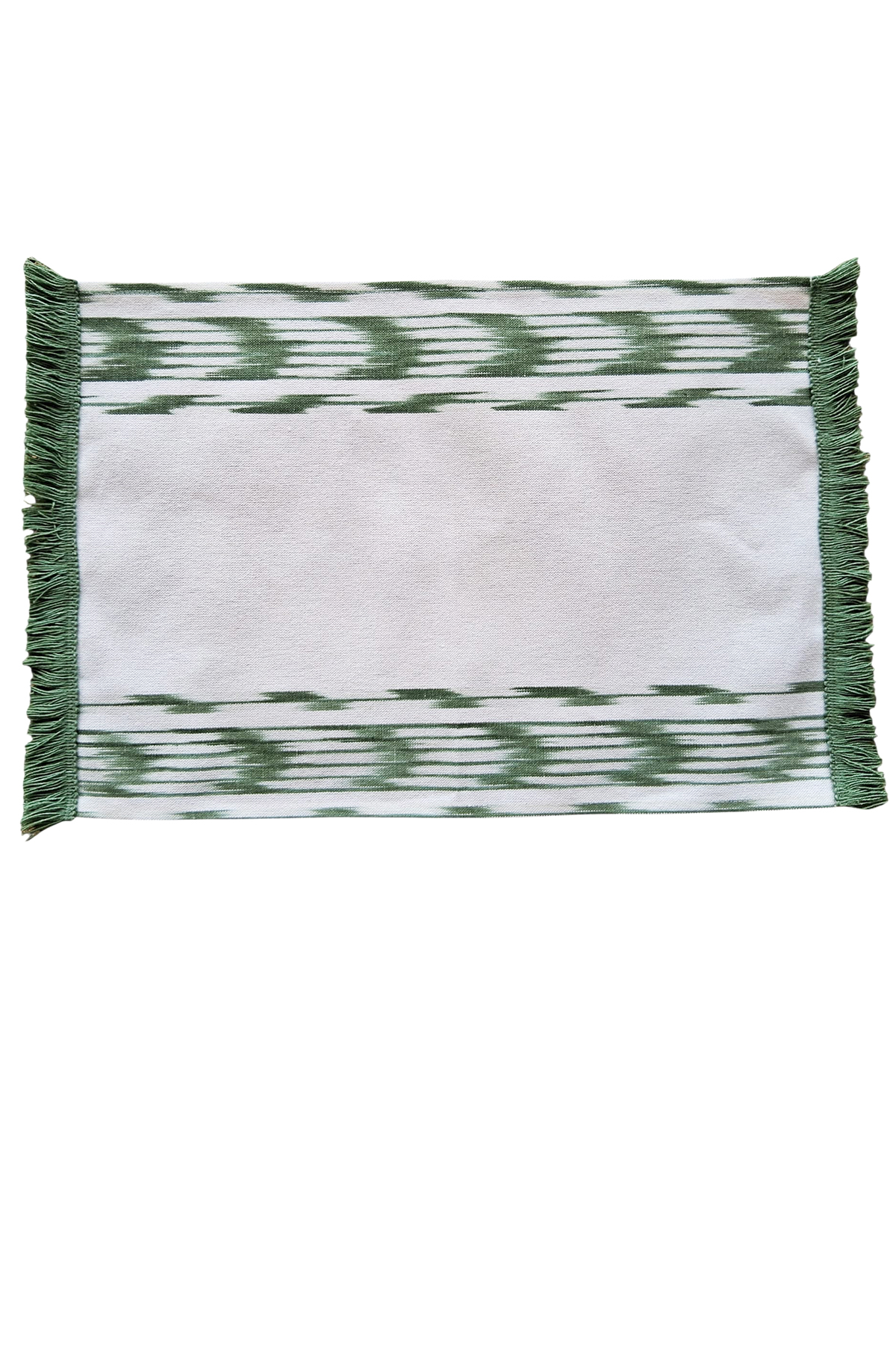 Tableset Mallorquina fabric fringe 235 Olive Green