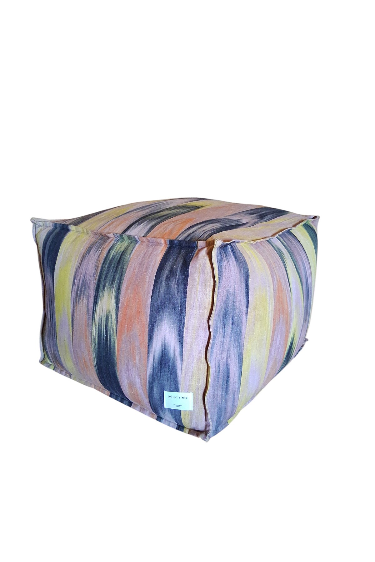 Pouf cuadrado tela Mallorquina 200 Beige - Image 3