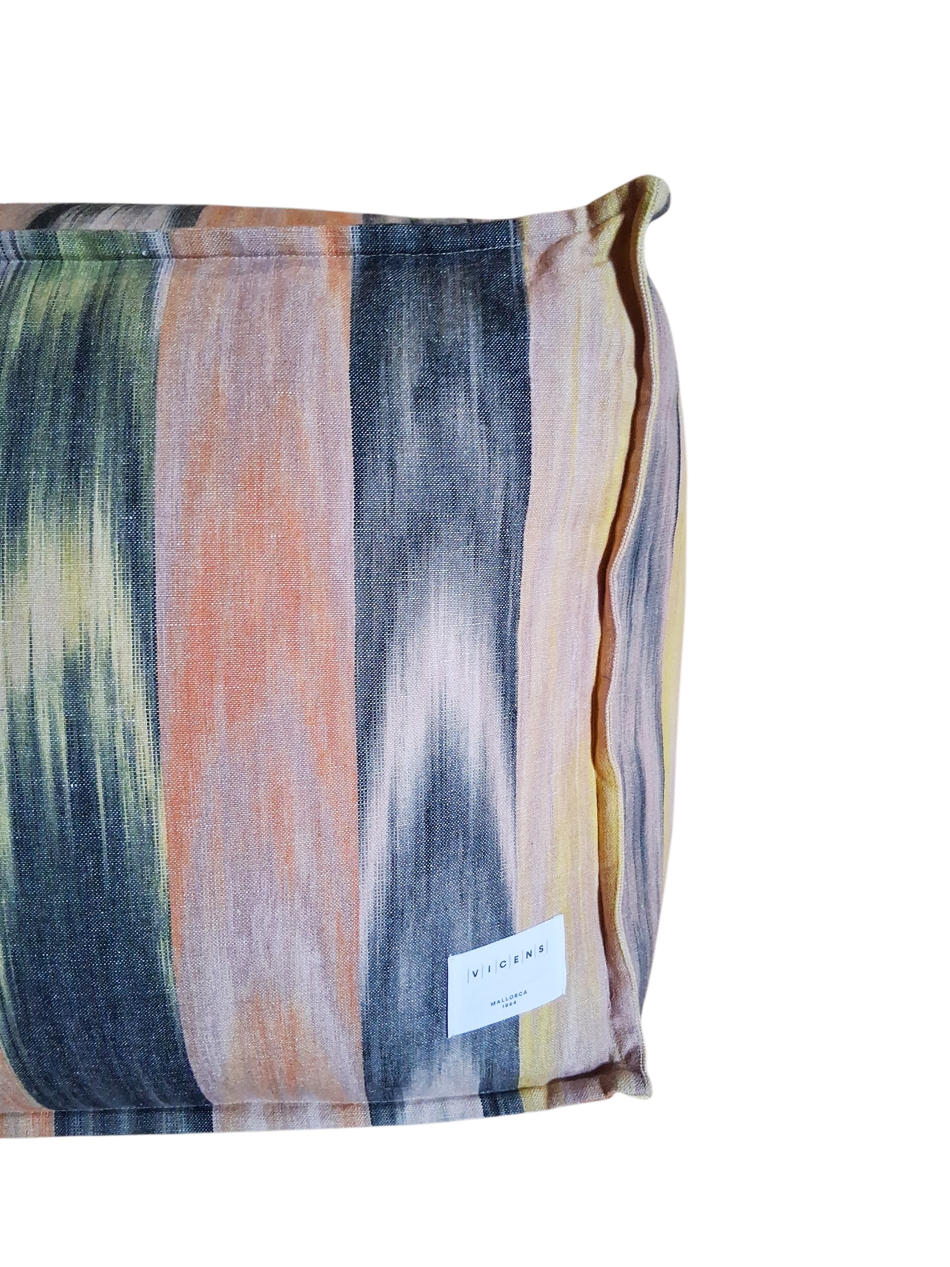 Pouf cuadrado tela Mallorquina 200 Beige - Image 2