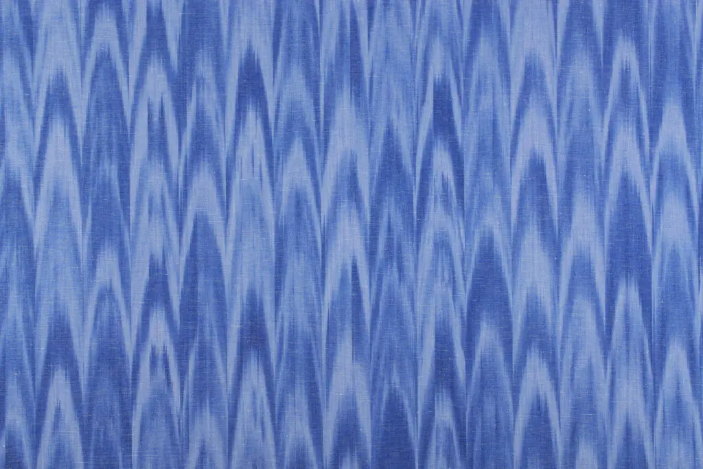 Tela mallorquina modelo 51 en celeste y azul de Teixits Vicens