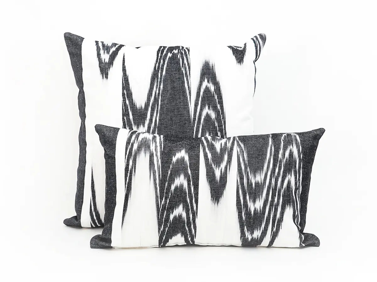 Cojin tela Mallorquina ikat 124 Negro - Image 2