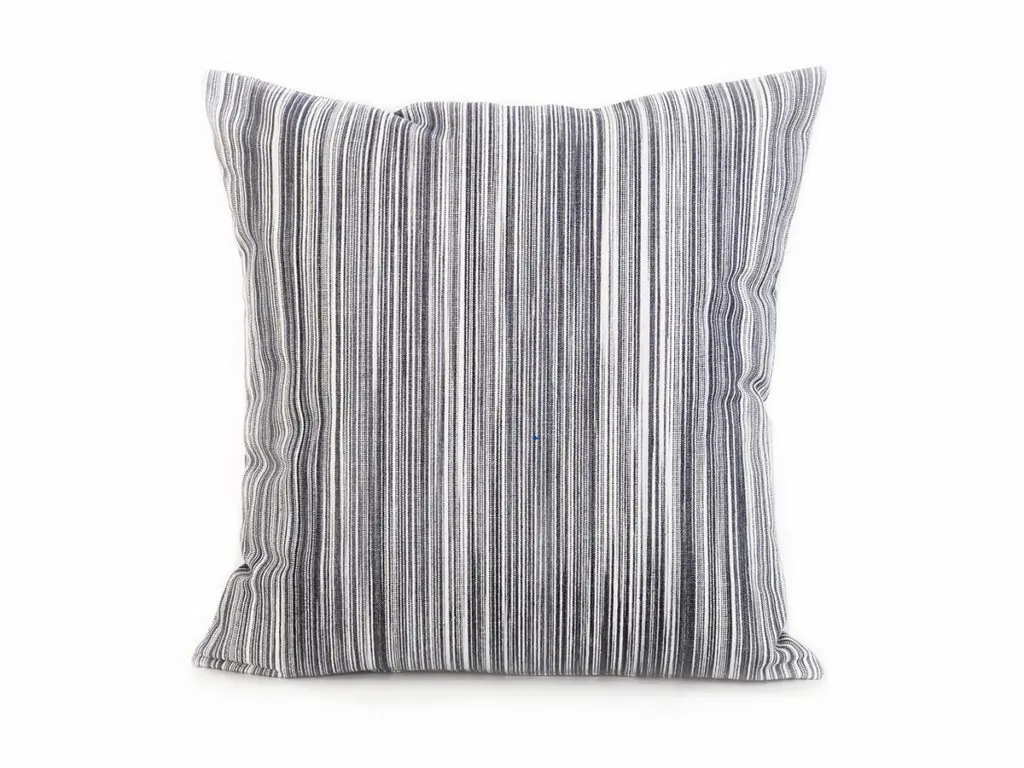 Cojín artesanal modelo 213 en gris de Teixits Vicens, diseño mallorquín de llengües