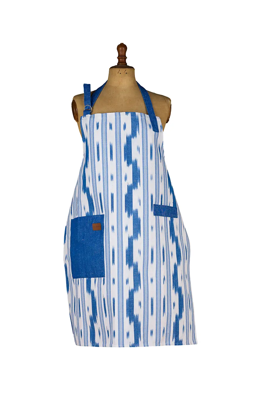 Apron Mallorcan fabric 103 Blue - Image 2