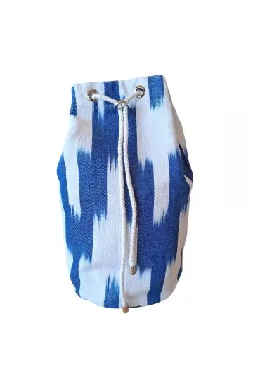Caleta Rucksack, Mallorquinischer Stoff 105 Blau