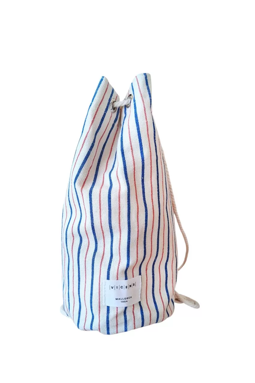 Caleta Rucksack Mallorquinischer Stoff 105 Blau – Bild 2